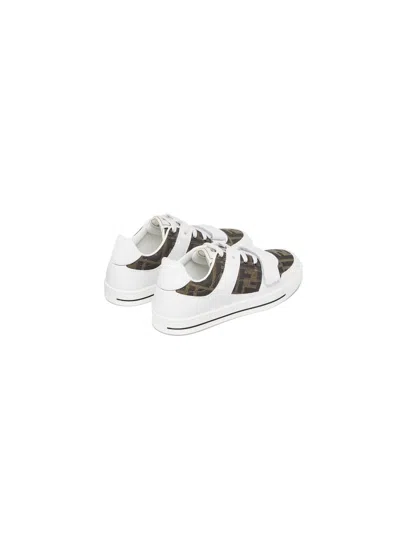 Fendi Junior Sneakers Leather In Multi