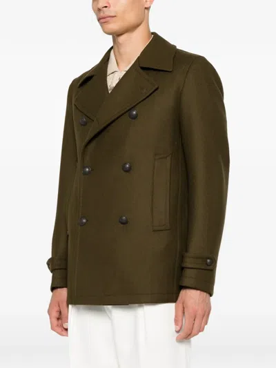 Tagliatore Double-breasted Buttoned Jacket In Green