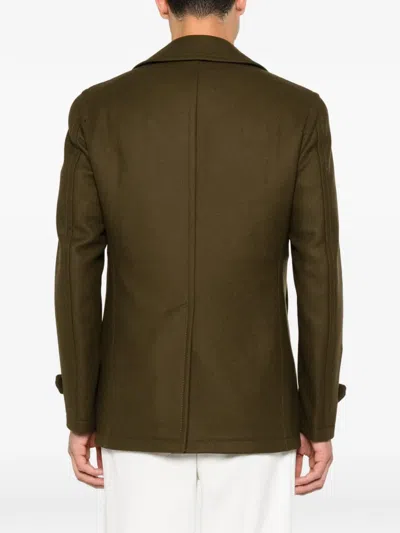 Tagliatore Double-breasted Buttoned Jacket In Green