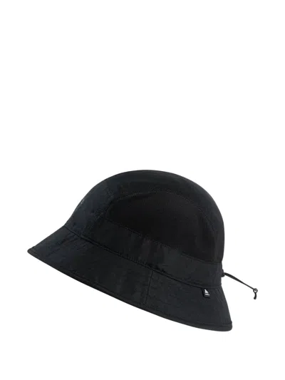 Odlo Mesh-panel Drawstring Bucket Hat In Black