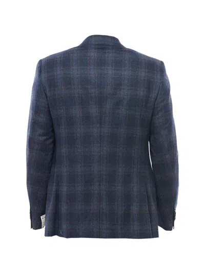 Corneliani Check-pattern Single-breasted Blazer In Multi