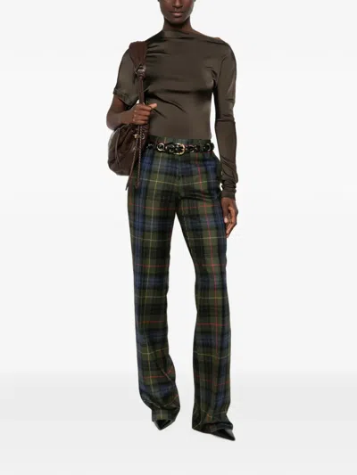 Etro Tartan Check-pattern Trousers In Multi