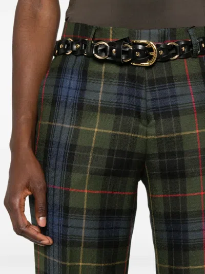 Etro Tartan Check-pattern Trousers In Multi