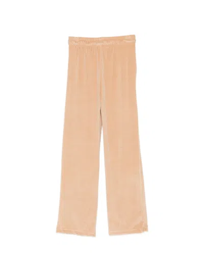 Pip Studio Velour Drawstring Track Pants In Neutral