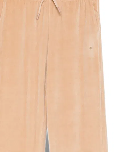 Pip Studio Velour Drawstring Track Pants In Neutral