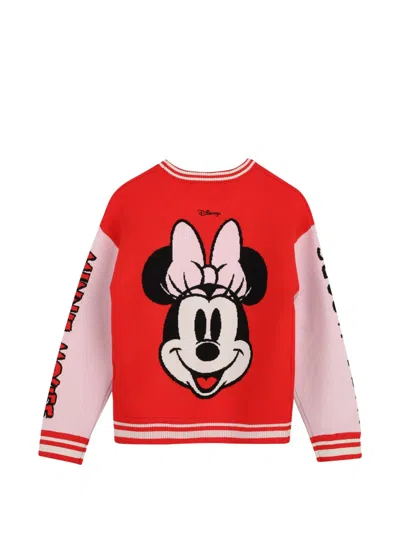 Marc Jacobs Minnie Mouse Intarsia-knit Sweater In Red