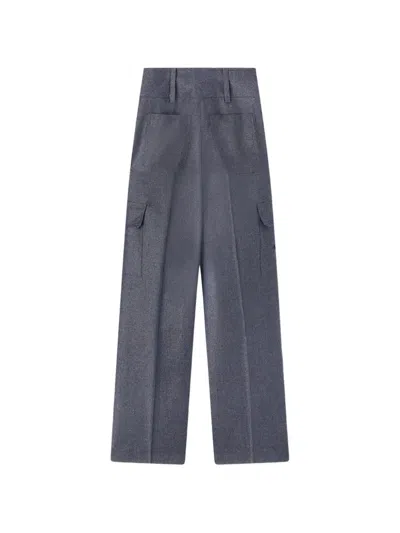 Retori Embroidered Cargo Pants In Blue