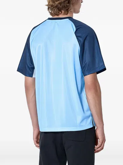 Bott Contrast-panel T-shirt In Blue