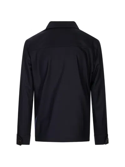 Corneliani Button-up Multi-pocket Jacket In Blue