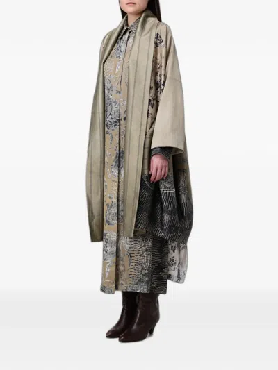 Antonio Marras Patchwork Printed Cape In Neutral
