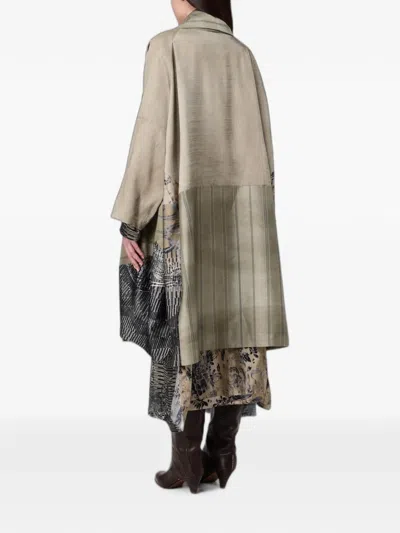 Antonio Marras Patchwork Printed Cape In Neutral