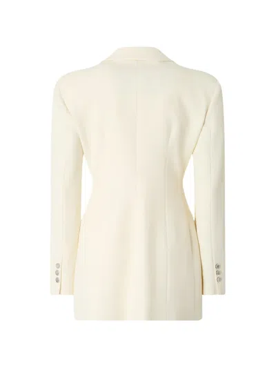 Pinko Single-breasted Tailored Jacket In White