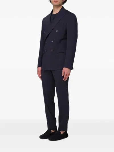 Brian Dales Double-breasted Suit In Blue