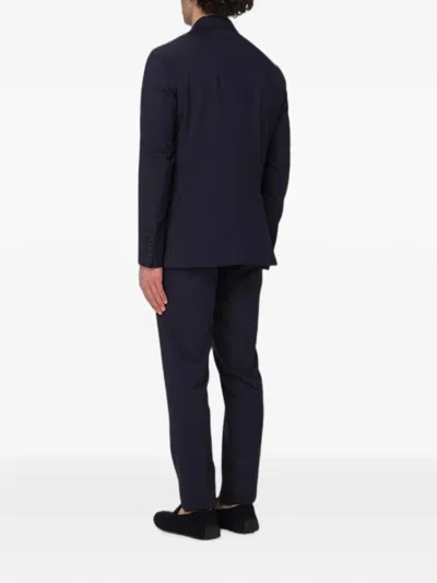 Brian Dales Double-breasted Suit In Blue