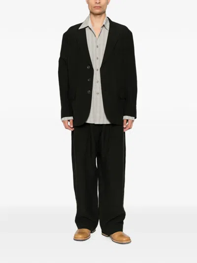Ziggy Chen Single-breasted Notched-lapels Jacket In Black