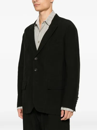 Ziggy Chen Single-breasted Notched-lapels Jacket In Black
