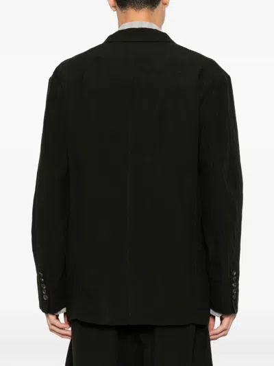 Ziggy Chen Single-breasted Notched-lapels Jacket In Black