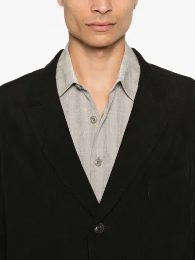 Ziggy Chen Single-breasted Notched-lapels Jacket In Black