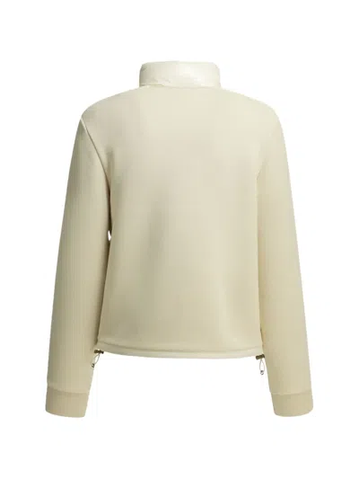 Moncler Logo Patch Zip-up Jacket In Animal Print