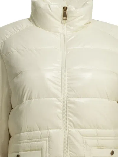 Moncler Logo Patch Zip-up Jacket In Animal Print