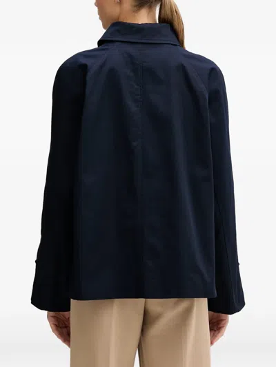 Benetton Button-cuff Raglan-sleeve Coat In Multi