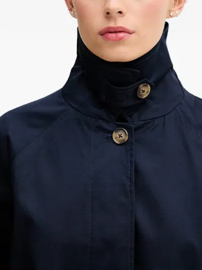 Benetton Button-cuff Raglan-sleeve Coat In Multi