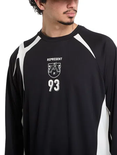 Represent Logo-print Panelled T-shirt In Black