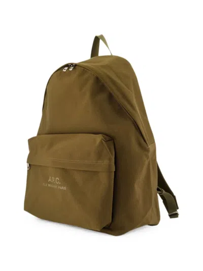 A.p.c. Backstage Logo-print Backpack In Green