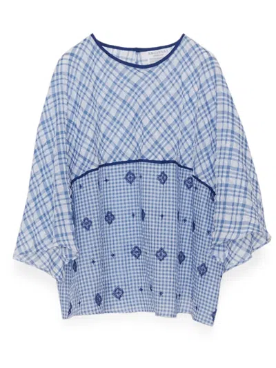 Antipast Check-print Blouse In Multi