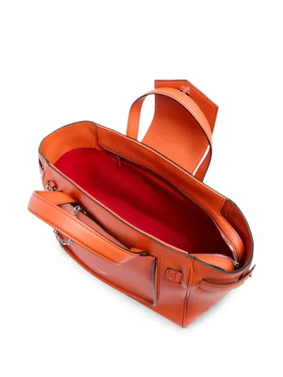Lancel Medium Thea Grained Handbag In Orange