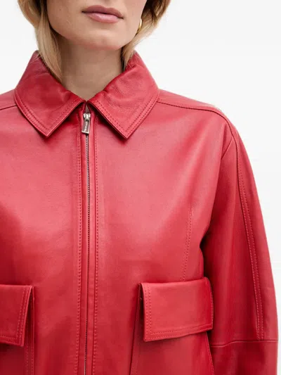 Trussardi Flap-pocket Jacket In Red