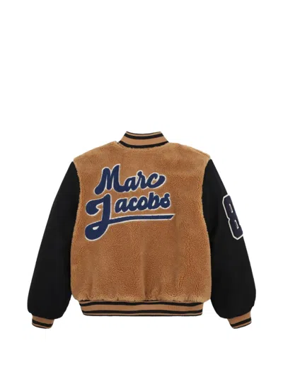 Marc Jacobs Patch-detail Teddy-texture Jacket In Brown