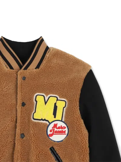 Marc Jacobs Patch-detail Teddy-texture Jacket In Brown