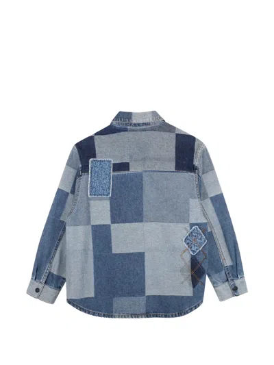 Marc Jacobs Patchwork Denim Jacket In Blue