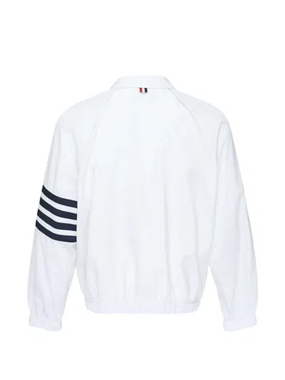 Thom Browne Zip Front Raglan Coach Jacket In Multi