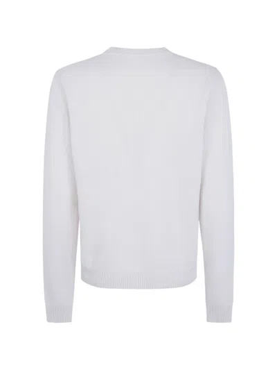 A.p.c. Logo-embroidered Wool Sweater In White