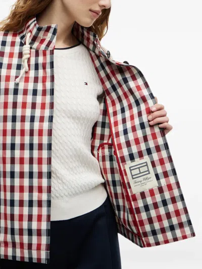 Tommy Hilfiger Gingham-check Drawstring Jacket In Multi