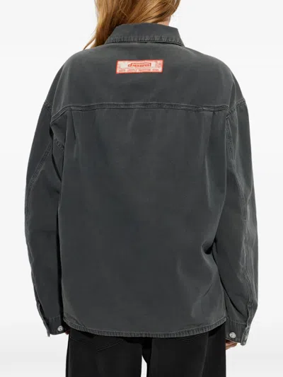 Diesel D-stack-u Patch-detail Jacket In Gray