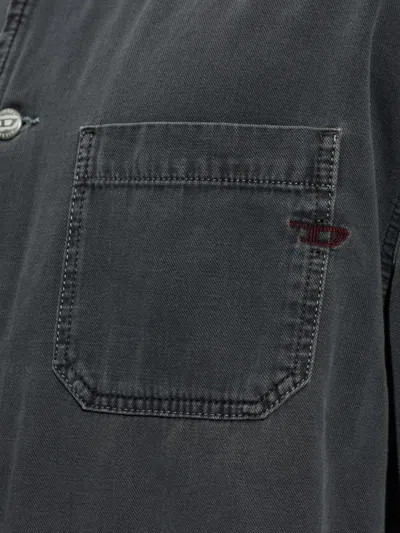Diesel D-stack-u Patch-detail Jacket In Gray
