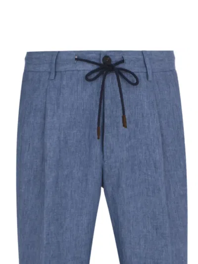 Gran Sasso Drawstring Pleated Trousers In Multi