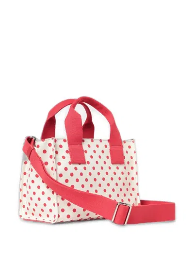Msgm Striped Polka-dot Shoulder Bag In Multi