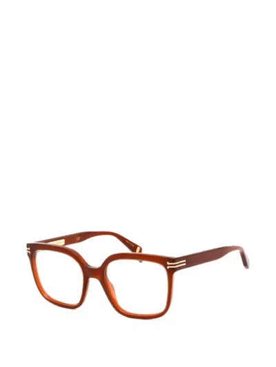 Marc Jacobs Square-frame Glasses In Red