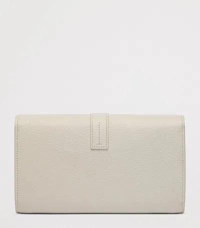 Tom Ford Leather Wallet With Strap In Grey