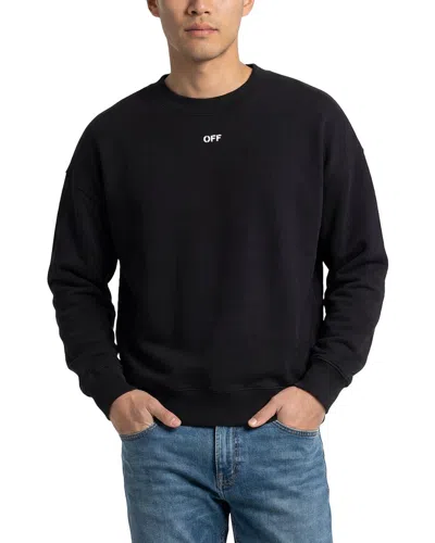 Off-white Virgil Diagonal Crewneck Sweatshirt In Black