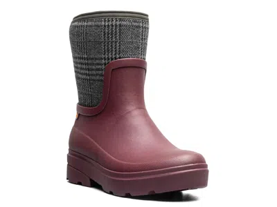 Bogs Hazel Mid Zip Rain Boot In Burgundy