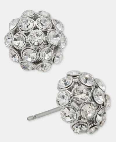Givenchy Pave Cluster Stud Earrings In White