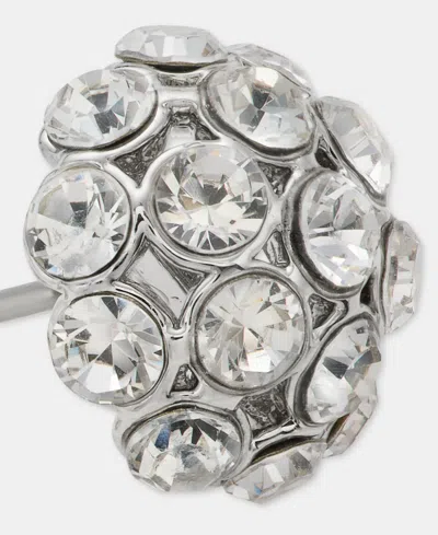Givenchy Pave Cluster Stud Earrings In White