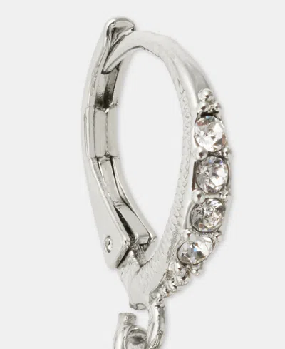 Givenchy Pave Cluster Drop Earrings In White