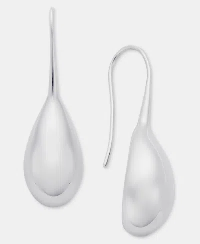 Dkny Puffy Teardrop Threader Earrings In Silver