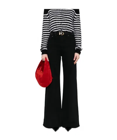 Khaite Belt-loop Jeans In Black